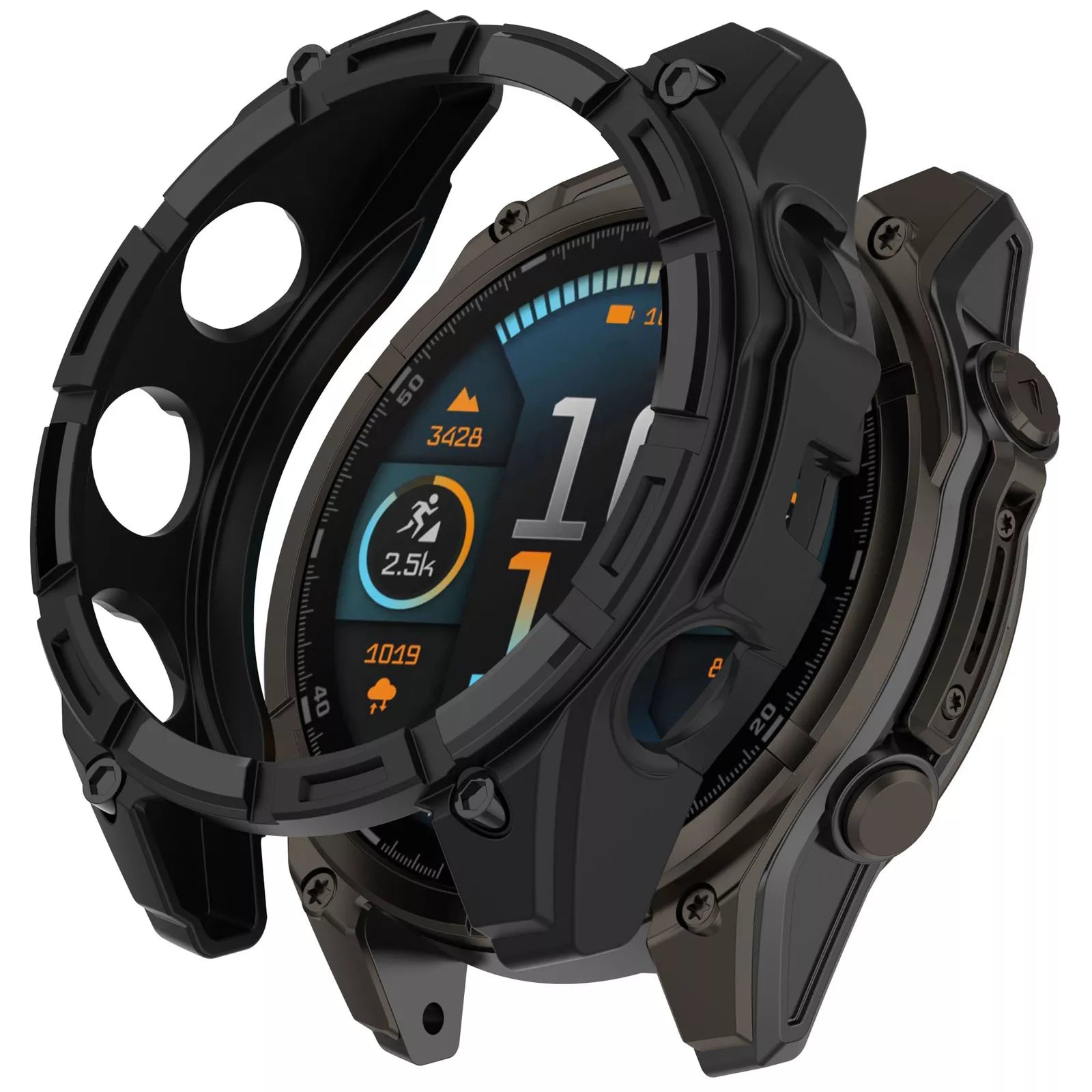 Funda TPU robusta Garmin Fenix 8 - 51mm SOLAR (negra)