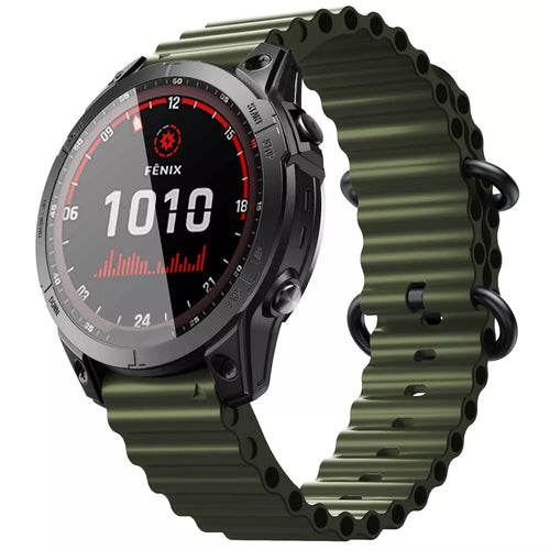 Correa Ocean Garmin Fenix 8 Pro - 51mm (verde militar)