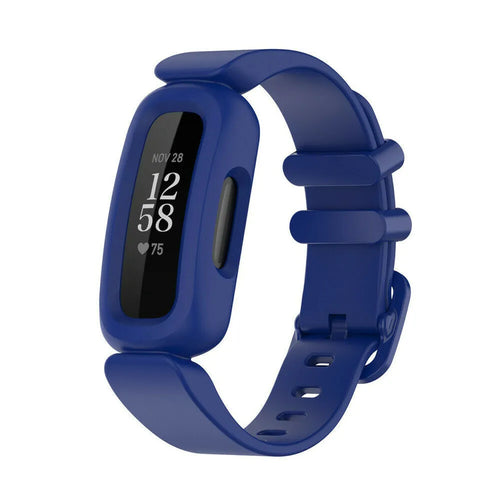 Silicone Strap, dark blue, on a watch, 3/4 front view