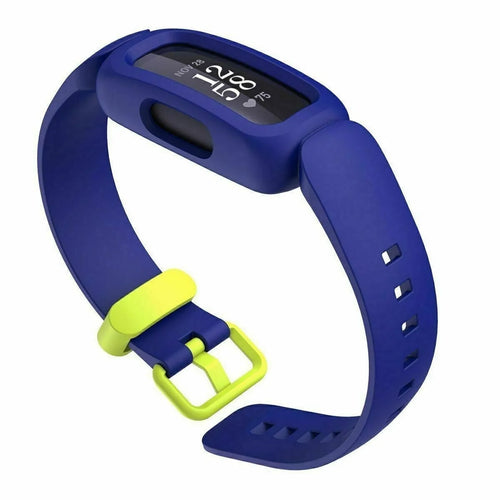Silicone Strap, blue, on a watch, 3/4 front view