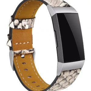 Modern Leather Strap, on a watch, 3/4 front view