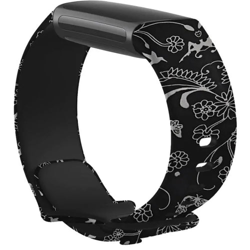 Silicone Patterned Strap, on a watch, 3/4 front view