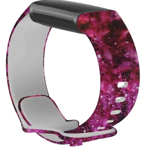 Silicone Patterned Strap, on a watch, 3/4 front view
