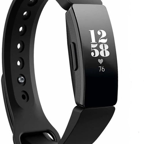Silicone Strap, black, on a watch, 3/4 front view