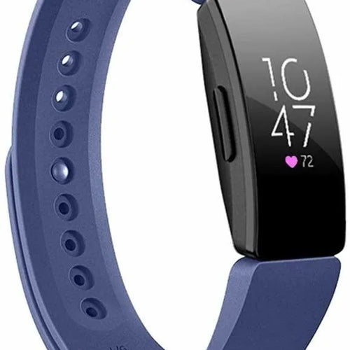 Silicone Strap, blue, on a watch, 3/4 front view