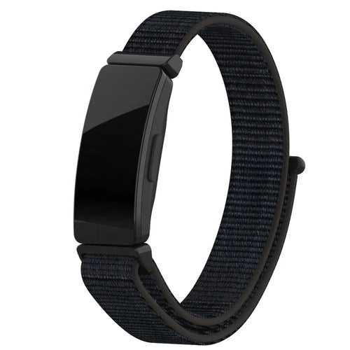 Nylon Strap, black, on a watch, 3/4 front view