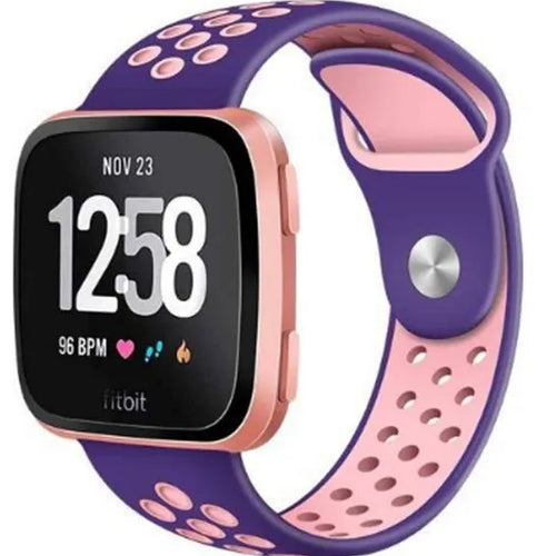 Silicone Sport Strap, on a watch, 3/4 front view