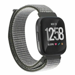 Nylon Strap, olive green, on a watch, 3/4 front view