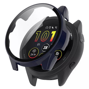 Funda rígida con vidrio Garmin Forerunner 265 (azul oscuro)
