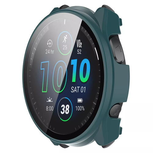 Funda rígida con vidrio Garmin Forerunner 965 (verde)