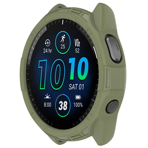 Funda TPU robusta Garmin Forerunner 965 (verde)