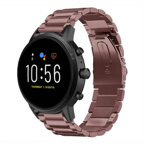 Steel Strap, bronze, on a watch, 3/4 front view