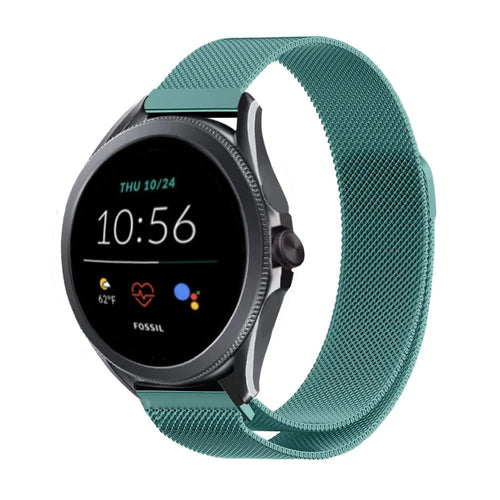 fossil-gen-5e-44mm-milanese-band-groen