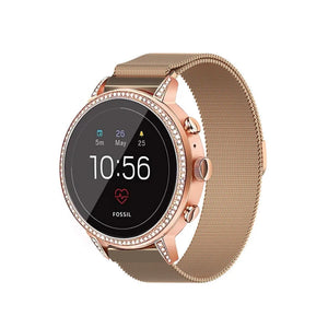 Correa milanesa Fossil Gen 4 Venture HR (rosa dorado)