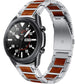 Correa madera/acero Samsung Galaxy Watch 3 45mm (plata)