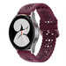 Samsung Galaxy Watch 4 44mm Patterned Silicone Strap (Burgundy Red)
