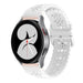Samsung Galaxy Watch 4 44mm Patterned Silicone Strap (White)