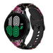 Samsung Galaxy Watch 4 40mm Pink Flowers Silicone Strap
