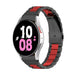 Correa de eslabones de acero Samsung Galaxy Watch 5 44mm (negro/rojo)
