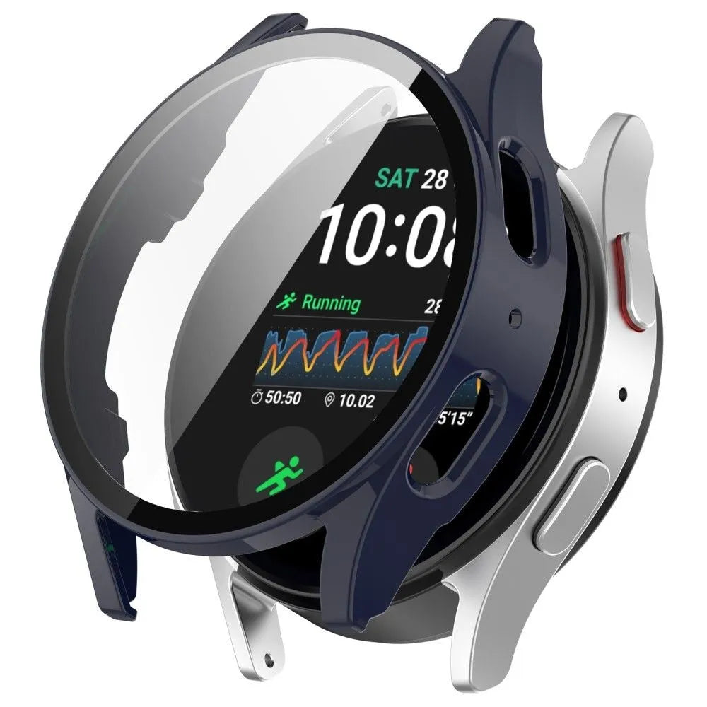 Funda rígida con vidrio Samsung Galaxy Watch 7 44mm (azul oscuro)