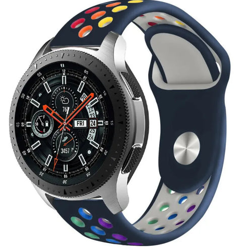 Silicone Sport Strap, on a watch, 3/4 front view