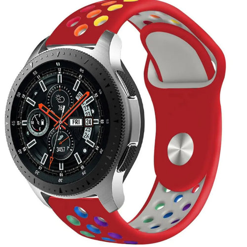 Silicone Sport Strap, on a watch, 3/4 front view