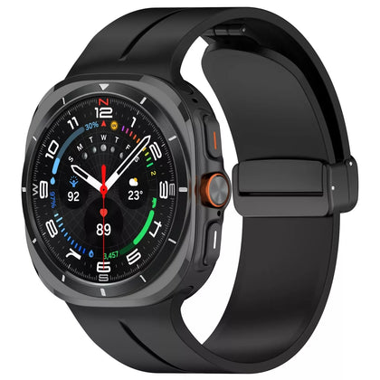 Correa silicona con hebilla-D Samsung Galaxy Watch Ultra 2 (negro)