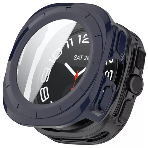 Funda rígida con vidrio Samsung Galaxy Watch Ultra (azul oscuro)