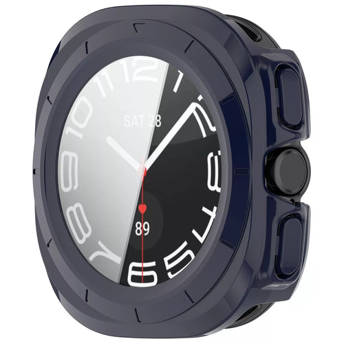 Funda rígida con vidrio Samsung Galaxy Watch Ultra (azul oscuro)