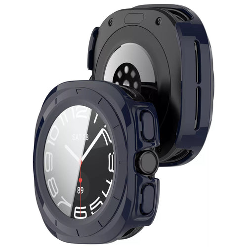 Funda rígida con vidrio Samsung Galaxy Watch Ultra (azul oscuro)