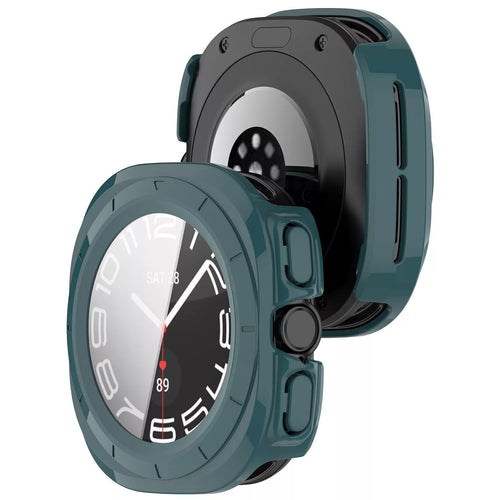 Funda rígida con vidrio Samsung Galaxy Watch Ultra (verde pino)
