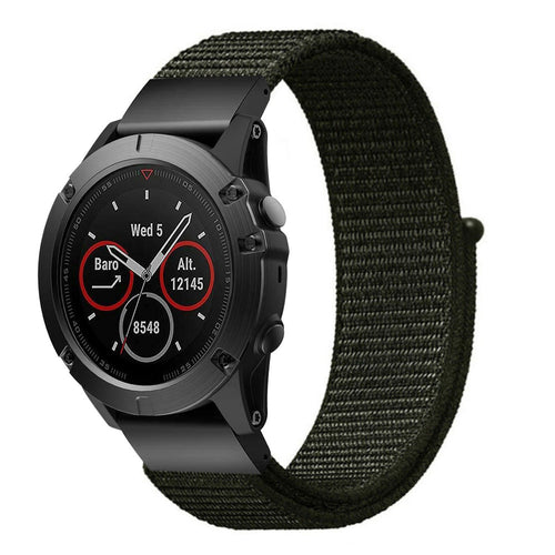 Correa nylon Garmin Fenix 8 Pro - 51mm (verde militar)