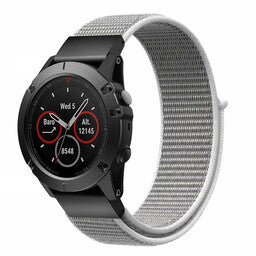 Nylon Strap, seashell, on a watch, 3/4 front view