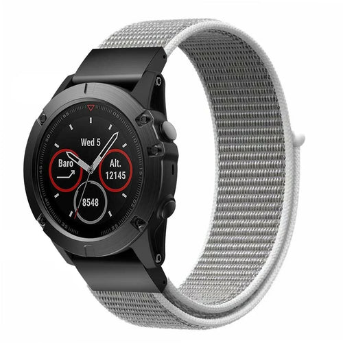 Nylon Strap, seashell, on a watch, 3/4 front view