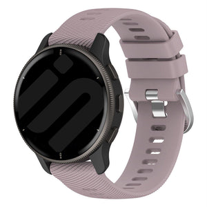 Silicone Strap, violet, on a watch, 3/4 front view