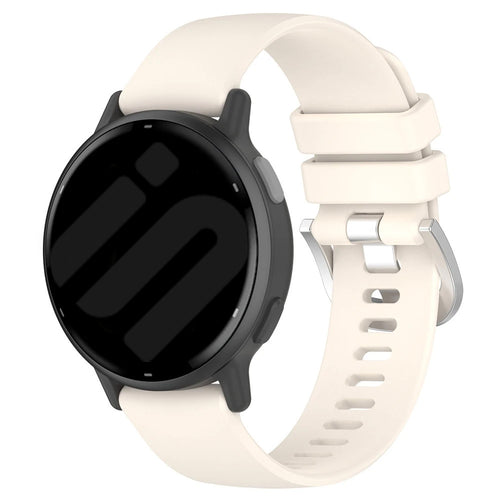 Silicone Classic Strap, starlight, on a watch, 3/4 front view