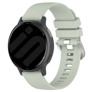 Silicone Classic Strap, light green, on a watch, 3/4 front view