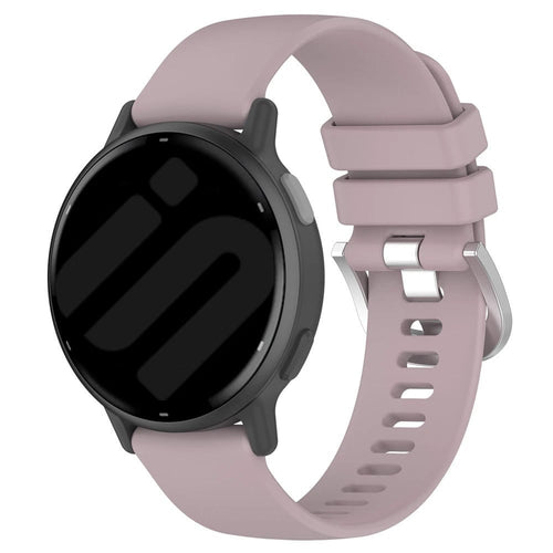 Silicone Classic Strap, violet, on a watch, 3/4 front view