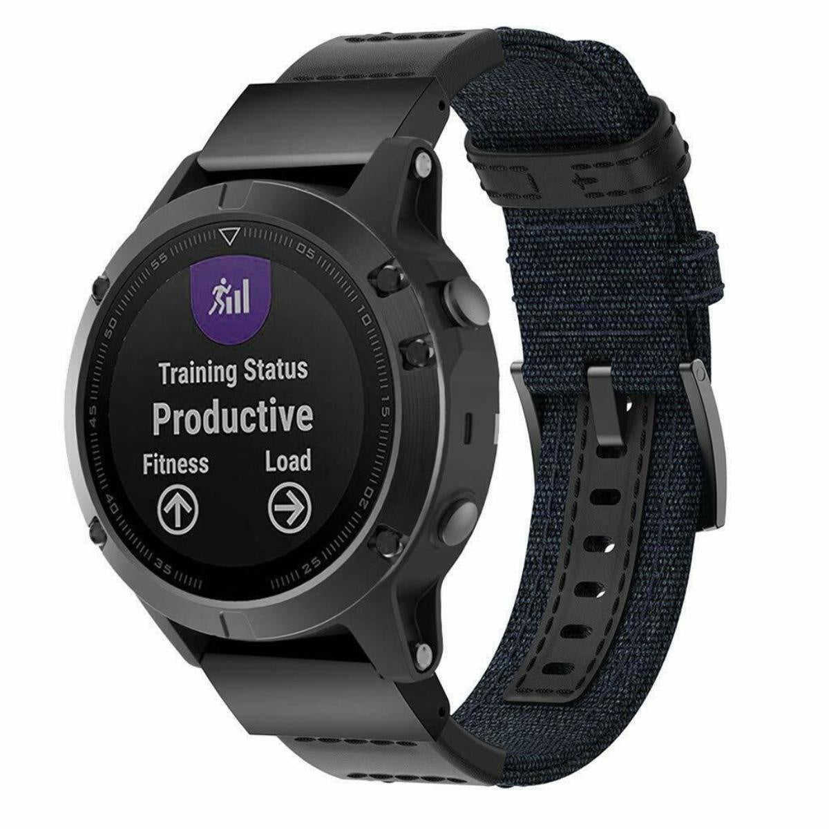 Correa nylon híbrida Garmin Fenix 7 (azul)