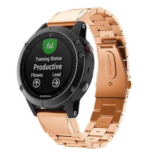 Garmin Forerunner 945 Steel Strap (Rose Gold)
