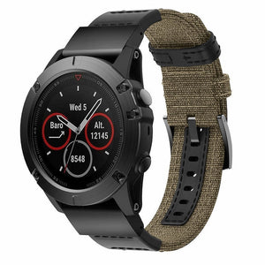 Correa nylon híbrida Garmin Quatix 8 - 47mm (beige)