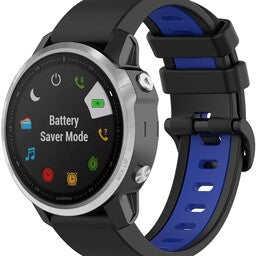 Correa deportiva con hebilla Garmin Instinct E - 40mm (negra/azul)
