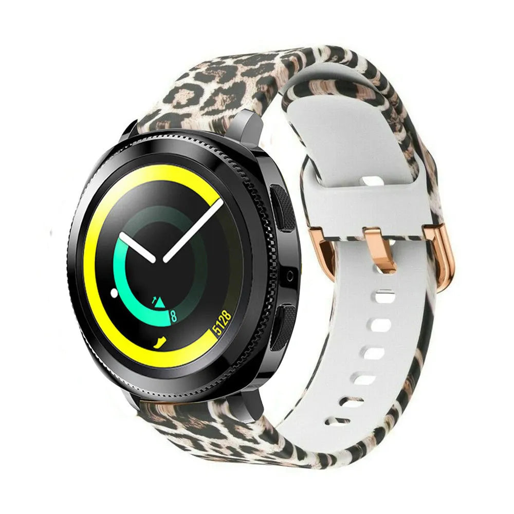 Print Silicone Strap, on a watch, 3/4 front view