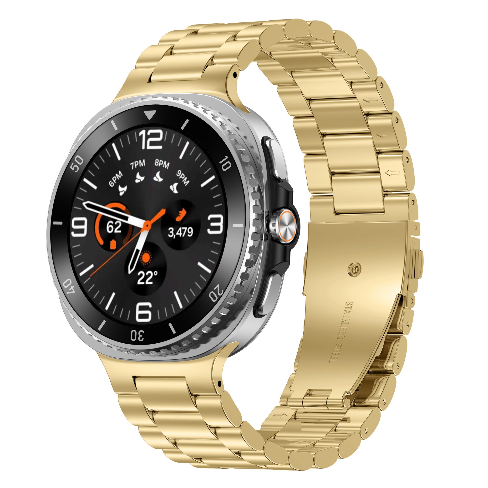 Samsung Galaxy Watch 9 - 44mm Steel Strap (Gold)