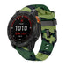 Garmin Fenix E Race Silicone Strap (Green Camouflage)