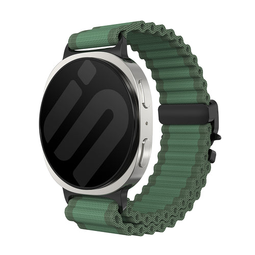 Correa nylon Outdoor con hebilla-P Samsung Galaxy Watch 9 - 40mm (verde/negro)