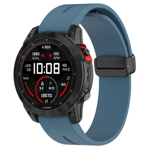 Garmin D2 Mach 2 - 51mm D-Buckle Silicone Strap (Grey-Blue)