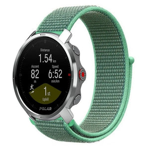 Nylon Strap, mint, on a watch, 3/4 front view