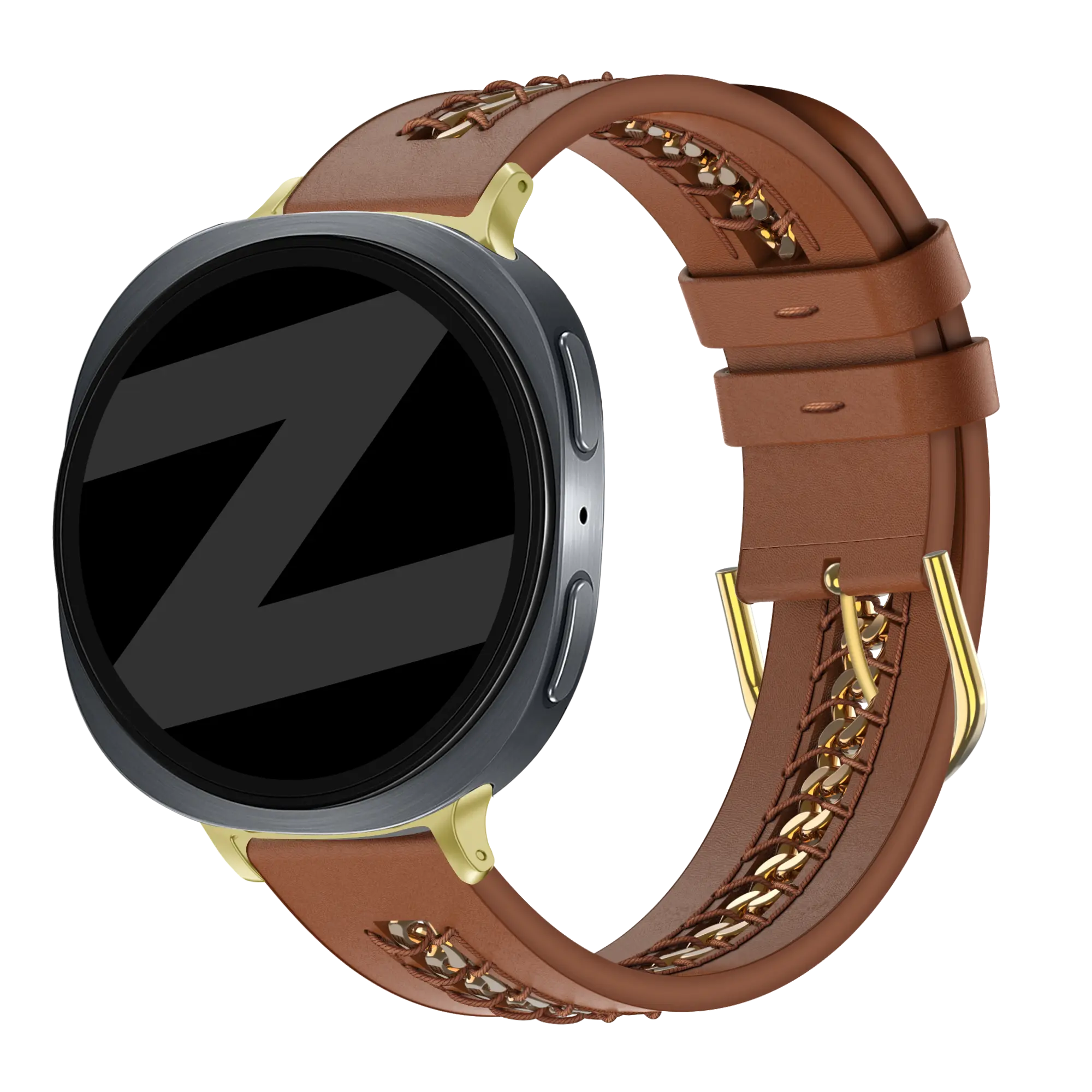 Bandz Correa cuero 'Chains' Samsung Galaxy Watch 9 - 40mm (marrón)