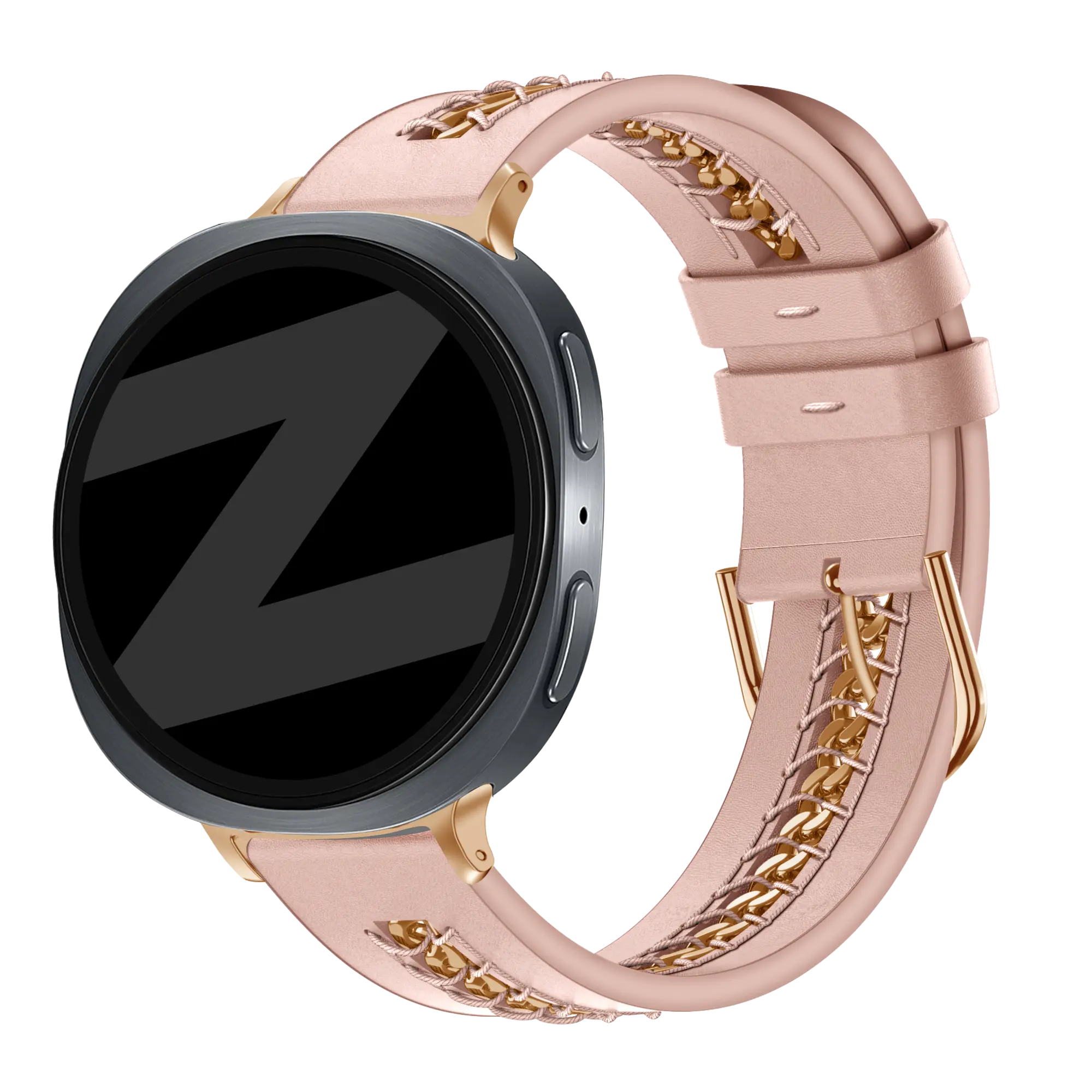 Bandz Correa cuero 'Chains' Samsung Galaxy Watch 9 - 40mm (rosa)